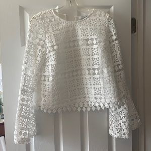 Lace top with bell sleeves